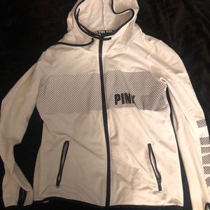 PINK reflective zip up hoodie